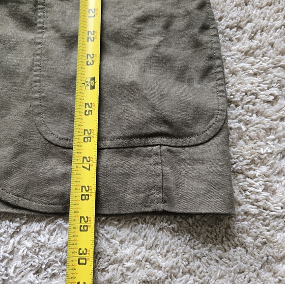 Madewell Linen Larsen Blazer Womens S Olive Green Lightweight One Button - Picture 11 of 14